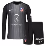 Levné Dětský Fotbalový Dres Atlético Madrid Brankářské 2025-26 Černá Dlouhý Rukáv
