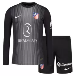 Levné Dětský Fotbalový Dres Atlético Madrid Brankářské 2025-26 Černá Dlouhý Rukáv Levné Dětský Fotbalový Dres Atlético Madrid Brankářské 2025-26 Černá Dlouhý Rukáv