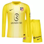 Levné Dětský Fotbalový Dres Atlético Madrid Brankářské 2025-26 Žlutá Dlouhý Rukáv