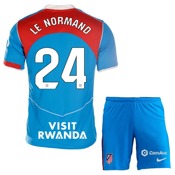 Levné Dětský Fotbalový Dres Atlético Madrid Le Normand 24 Alternativní 2025-26
