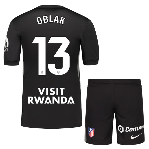 Levné Dětský Fotbalový Dres Atlético Madrid Oblak 13 Brankářské 2025-26 Černá Levné Dětský Fotbalový Dres Atlético Madrid Oblak 13 Brankářské 2025-26 Černá