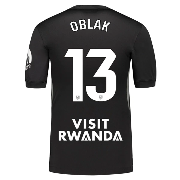 Levné Dětský Fotbalový Dres Atlético Madrid Oblak 13 Brankářské 2025-26 Černá