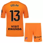 Levné Dětský Fotbalový Dres Atlético Madrid Oblak 13 Brankářské 2025-26 Oranžový
