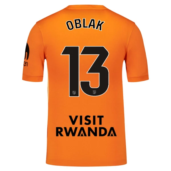 Levné Dětský Fotbalový Dres Atlético Madrid Oblak 13 Brankářské 2025-26 Oranžový