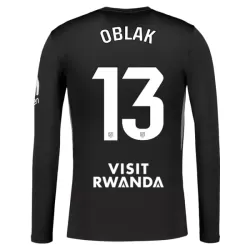 Levné Mužský Fotbalový Dres Atlético Madrid Oblak 13 Brankářské 2025-26 Černá Dlouhý Rukáv Levné Mužský Fotbalový Dres Atlético Madrid Oblak 13 Brankářské 2025-26 Černá Dlouhý Rukáv