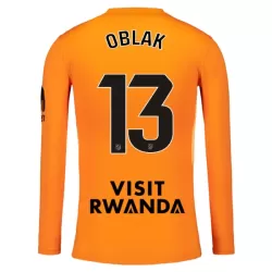 Levné Mužský Fotbalový Dres Atlético Madrid Oblak 13 Brankářské 2025-26 Oranžový Dlouhý Rukáv Levné Mužský Fotbalový Dres Atlético Madrid Oblak 13 Brankářské 2025-26 Oranžový Dlouhý Rukáv