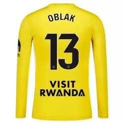 Levné Mužský Fotbalový Dres Atlético Madrid Oblak 13 Brankářské 2025-26 Žlutá Dlouhý Rukáv Levné Mužský Fotbalový Dres Atlético Madrid Oblak 13 Brankářské 2025-26 Žlutá Dlouhý Rukáv