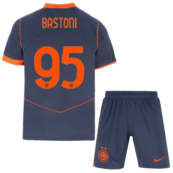 Levné Dětský Fotbalový Dres Inter Milán Bastoni 95 Alternativní 2025-26 Levné Dětský Fotbalový Dres Inter Milán Bastoni 95 Alternativní 2025-26
