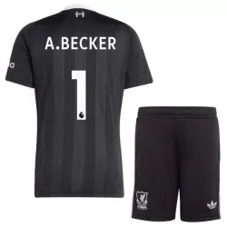 Levné Dětský Fotbalový Dres Liverpool A. Becker 1 Brankářské 2025-26 Černá Levné Dětský Fotbalový Dres Liverpool A. Becker 1 Brankářské 2025-26 Černá