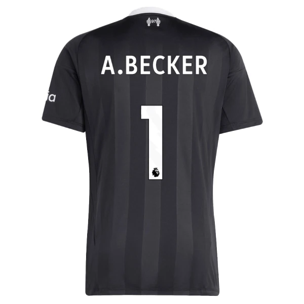 Levné Dětský Fotbalový Dres Liverpool A. Becker 1 Brankářské 2025-26 Černá