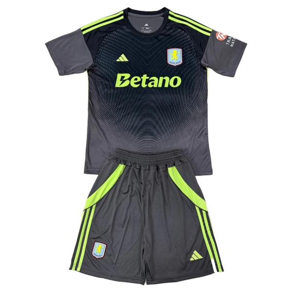 Levné Dětský Fotbalový Dres Aston Villa Brankářské 2025-26 Černá