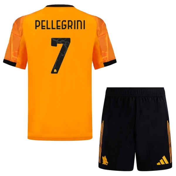 Levné Dětský Fotbalový Dres AS Řím Pellegrini 7 Venkovní 2025-26 Levné Dětský Fotbalový Dres AS Řím Pellegrini 7 Venkovní 2025-26