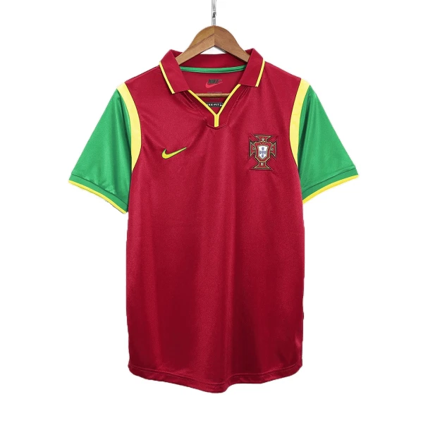 Levné Mužský Fotbalový Dres Portugalsko Domácí Retro 1998 Levné Mužský Fotbalový Dres Portugalsko Domácí Retro 1998