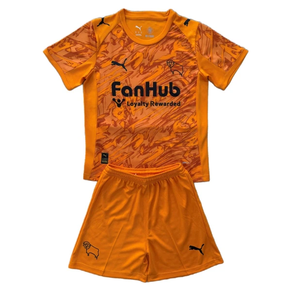 Levné Dětský Fotbalový Dres Derby County Brankářské 2025-26 Oranžový Levné Dětský Fotbalový Dres Derby County Brankářské 2025-26 Oranžový