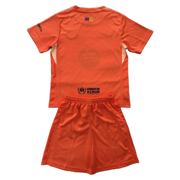 Levné Dětský Fotbalový Dres FC Barcelona Brankářské 2025-26 Oranžový