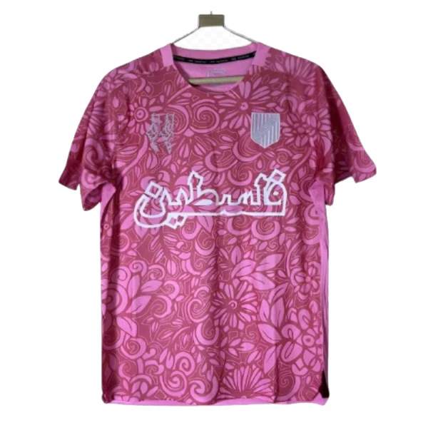 Levné Mužský Fotbalový Dres FC Palestina X Farrah Azam 2025-26 Růžová Levné Mužský Fotbalový Dres FC Palestina X Farrah Azam 2025-26 Růžová