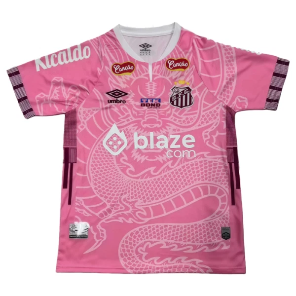 Levné Mužský Fotbalový Dres Santos FC Dragon 2025-26 Růžová Levné Mužský Fotbalový Dres Santos FC Dragon 2025-26 Růžová