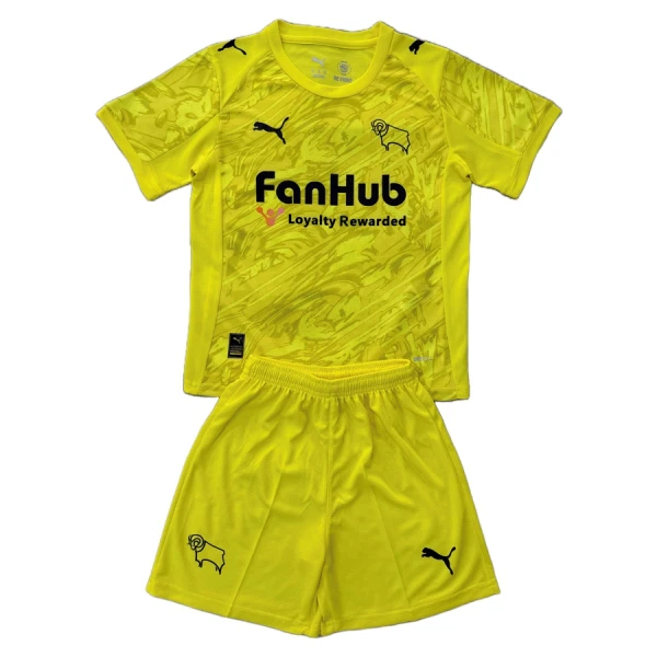 Levné Dětský Fotbalový Dres Derby County Brankářské 2025-26 Žlutá Levné Dětský Fotbalový Dres Derby County Brankářské 2025-26 Žlutá
