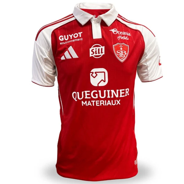 Levné Mužský Fotbalový Dres Stade Brestois Domácí 2025-26 Levné Mužský Fotbalový Dres Stade Brestois Domácí 2025-26