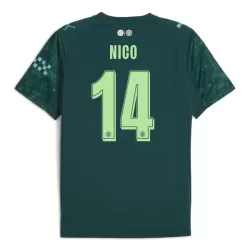 Levné Mužský Fotbalový Dres Manchester City Nico 14 Čtvrtý EA Sport 2025-26 Levné Mužský Fotbalový Dres Manchester City Nico 14 Čtvrtý EA Sport 2025-26