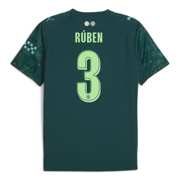 Levné Mužský Fotbalový Dres Manchester City Ruben 3 Čtvrtý EA Sport 2025-26 Levné Mužský Fotbalový Dres Manchester City Ruben 3 Čtvrtý EA Sport 2025-26