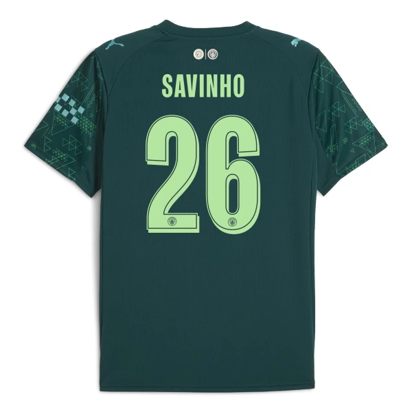 Levné Mužský Fotbalový Dres Manchester City Savinho 26 Čtvrtý EA Sport 2025-26 Levné Mužský Fotbalový Dres Manchester City Savinho 26 Čtvrtý EA Sport 2025-26