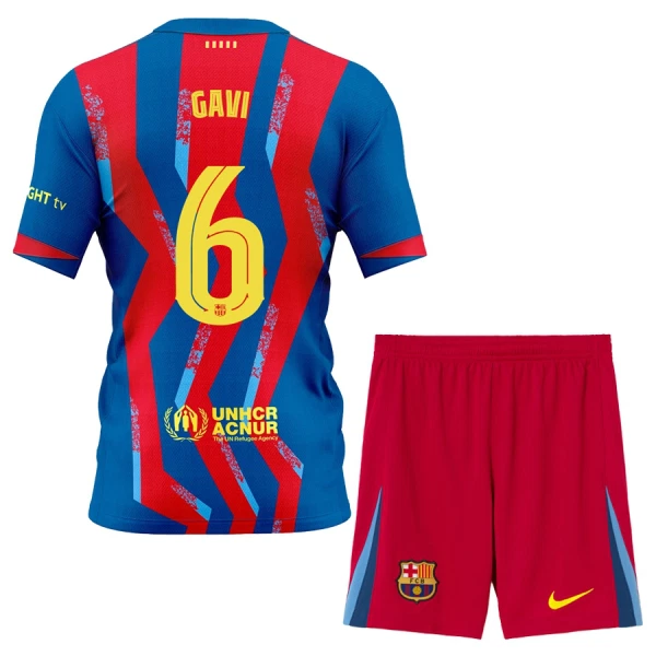 Levné Dětský Fotbalový Dres FC Barcelona Gavi 6 Čtvrtý 2025-26