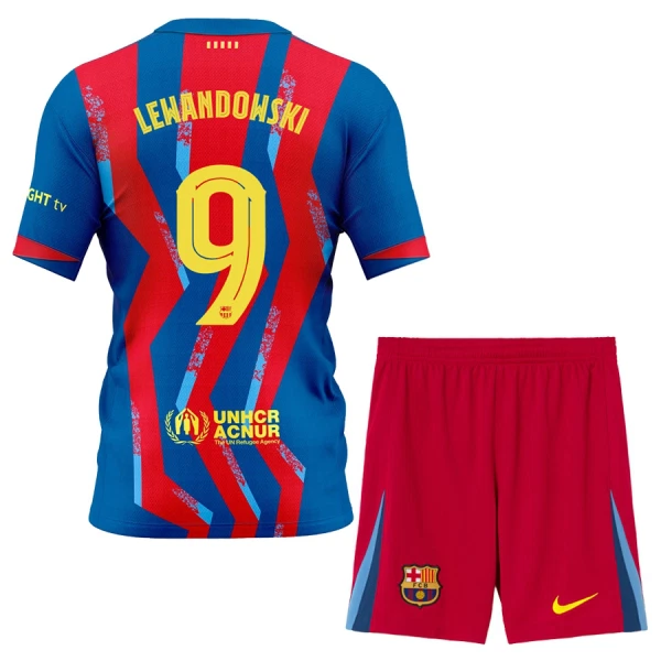 Levné Dětský Fotbalový Dres FC Barcelona Lewandowski 9 Čtvrtý 2025-26