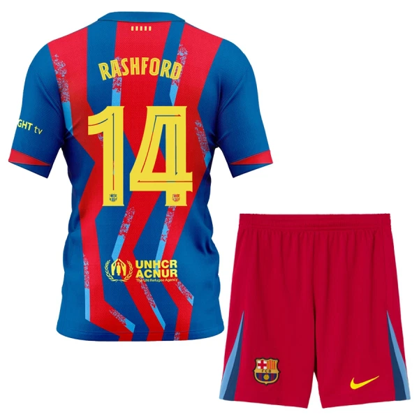 Levné Dětský Fotbalový Dres FC Barcelona Rashford 14 Čtvrtý 2025-26