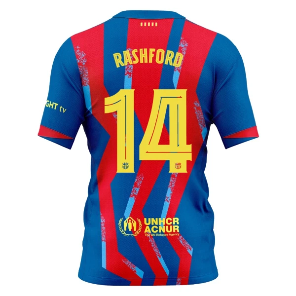 Levné Dětský Fotbalový Dres FC Barcelona Rashford 14 Čtvrtý 2025-26