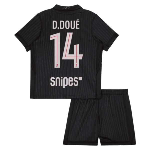 Levné Dětský Fotbalový Dres Paris Saint-Germain D. Doue 14 Čtvrtý Jordan 2025-26 Levné Dětský Fotbalový Dres Paris Saint-Germain D. Doue 14 Čtvrtý Jordan 2025-26