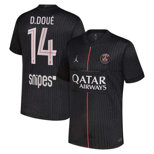 Levné Mužský Fotbalový Dres Paris Saint-Germain D. Doue 14 Čtvrtý Jordan 2025-26