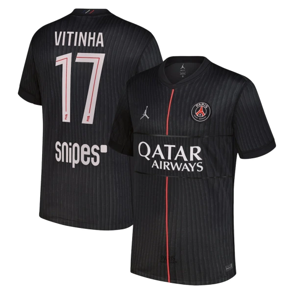 Levné Mužský Fotbalový Dres Paris Saint-Germain Vitinha 17 Čtvrtý Jordan 2025-26