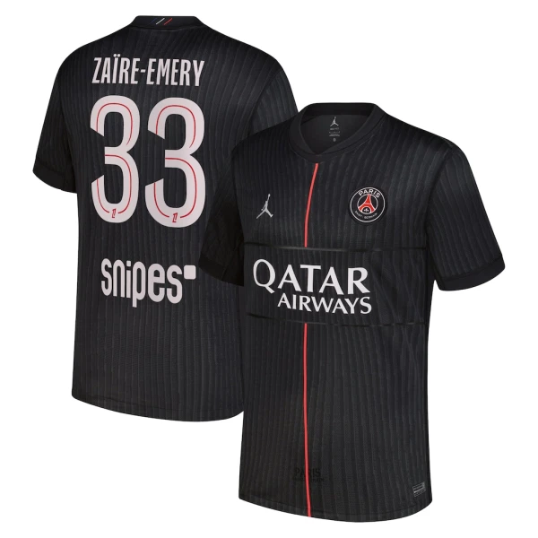 Levné Mužský Fotbalový Dres Paris Saint-Germain Zaire-Emery 33 Čtvrtý Jordan 2025-26