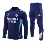 Levné Mužský Real Madrid Tréninkové teplákové soupravy Čtvrt-Zip 2025-26 Navy