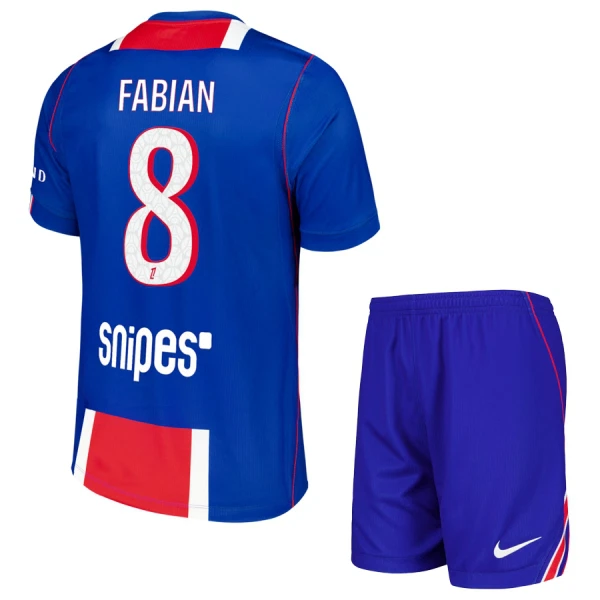 Levné Dětský Fotbalový Dres Paris Saint-Germain Fabian 8 Domácí 2026-27 Levné Dětský Fotbalový Dres Paris Saint-Germain Fabian 8 Domácí 2026-27