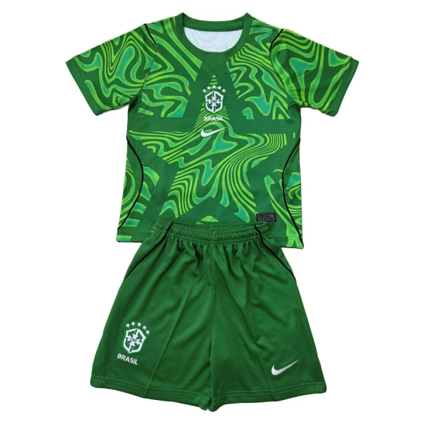 Levné Dětský Fotbalový Dres Brazílie Brankářské Domácí Mistrovství Světa 2026 Zelená Levné Dětský Fotbalový Dres Brazílie Brankářské Domácí Mistrovství Světa 2026 Zelená