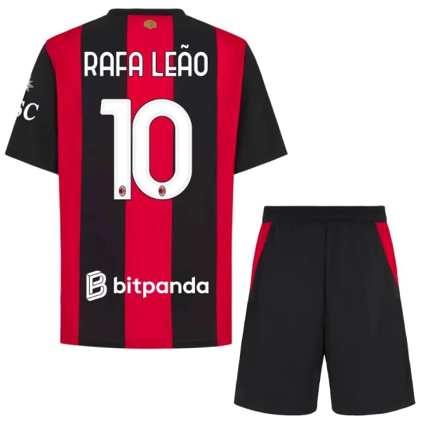 Levné Dětský Fotbalový Dres AC Milán Rafael Leao 10 Domácí 2026-27 Levné Dětský Fotbalový Dres AC Milán Rafael Leao 10 Domácí 2026-27