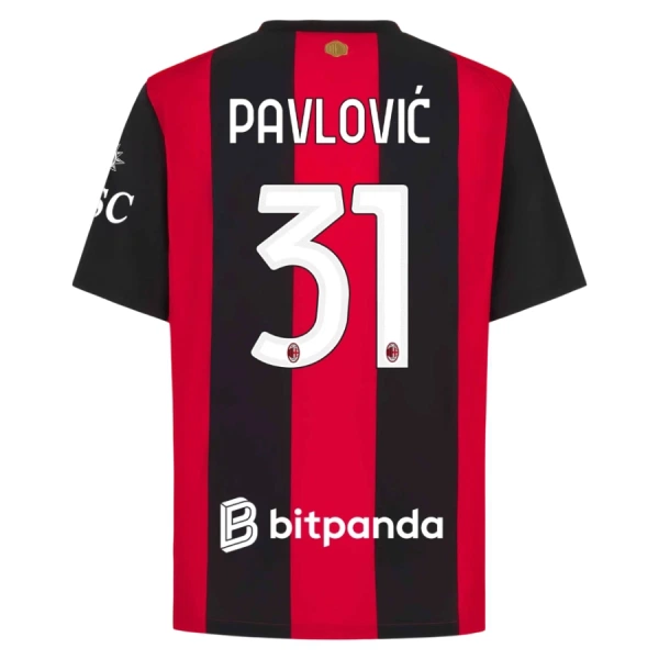 Levné Mužský Fotbalový Dres AC Milán Pavlovic 31 Domácí 2026-27 Levné Mužský Fotbalový Dres AC Milán Pavlovic 31 Domácí 2026-27