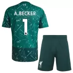 Levné Dětský Fotbalový Dres Liverpool A. Becker 1 Brankářské Domácí 2026-27 Zelená