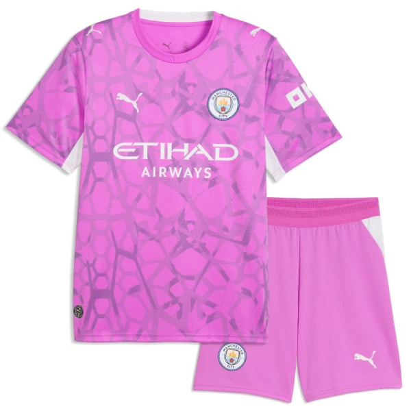 Levné Dětský Fotbalový Dres Manchester City Venkovní Brankářské 2026-27 Růžová Levné Dětský Fotbalový Dres Manchester City Venkovní Brankářské 2026-27 Růžová