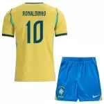 Levné Dětský Fotbalový Dres Brazílie Ronaldinho 10 Domácí Mistrovství Světa 2026