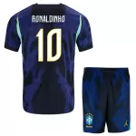 Levné Dětský Fotbalový Dres Brazílie Ronaldinho 10 Venkovní Mistrovství Světa 2026