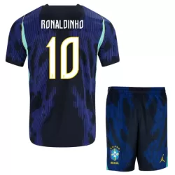 Levné Dětský Fotbalový Dres Brazílie Ronaldinho 10 Venkovní Mistrovství Světa 2026