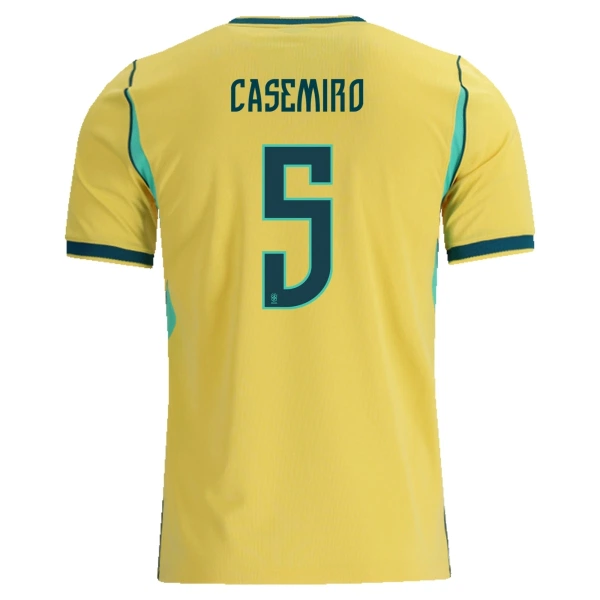 Levné Mužský Fotbalový Dres Brazílie Casemiro 5 Domácí Mistrovství Světa 2026 Levné Mužský Fotbalový Dres Brazílie Casemiro 5 Domácí Mistrovství Světa 2026