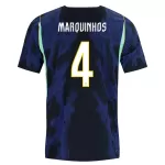 Levné Mužský Fotbalový Dres Brazílie Marquinhos 4 Venkovní Mistrovství Světa 2026