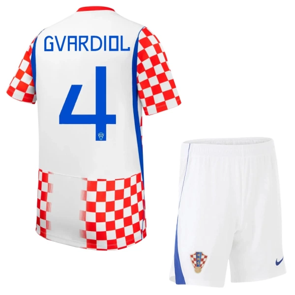 Levné Dětský Fotbalový Dres Chorvatsko Gvardiol 4 Domácí Mistrovství Světa 2026 Levné Dětský Fotbalový Dres Chorvatsko Gvardiol 4 Domácí Mistrovství Světa 2026