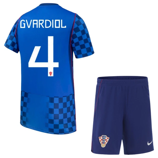 Levné Dětský Fotbalový Dres Chorvatsko Gvardiol 4 Venkovní Mistrovství Světa 2026 Levné Dětský Fotbalový Dres Chorvatsko Gvardiol 4 Venkovní Mistrovství Světa 2026