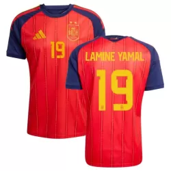 Levné Mužský Fotbalový Dres Španělsko 2 Stars Lamine Yamal 19 Domácí Mistrovství Světa 2026