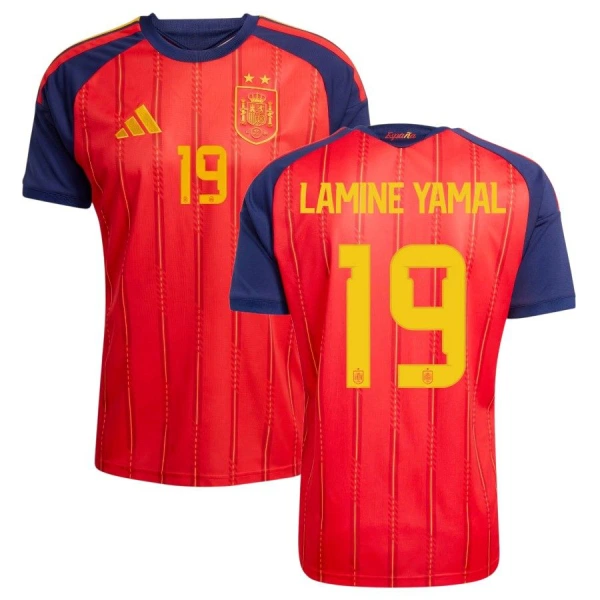Levné Mužský Fotbalový Dres Španělsko 2 Stars Lamine Yamal 19 Domácí Mistrovství Světa 2026 Levné Mužský Fotbalový Dres Španělsko 2 Stars Lamine Yamal 19 Domácí Mistrovství Světa 2026